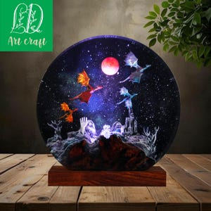 Fantasy Dragon Lamp, Mystical Night Light for DnD, Gothic Decor, Geek Gift, Dragon, medieval castle light, gift for him, tabletop gamer deco