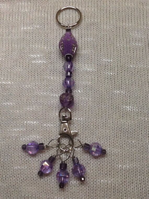 Beaded Stitch Markers and Lanyard
