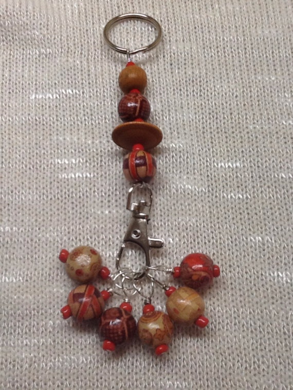 Beaded Stitch Markers and Lanyard