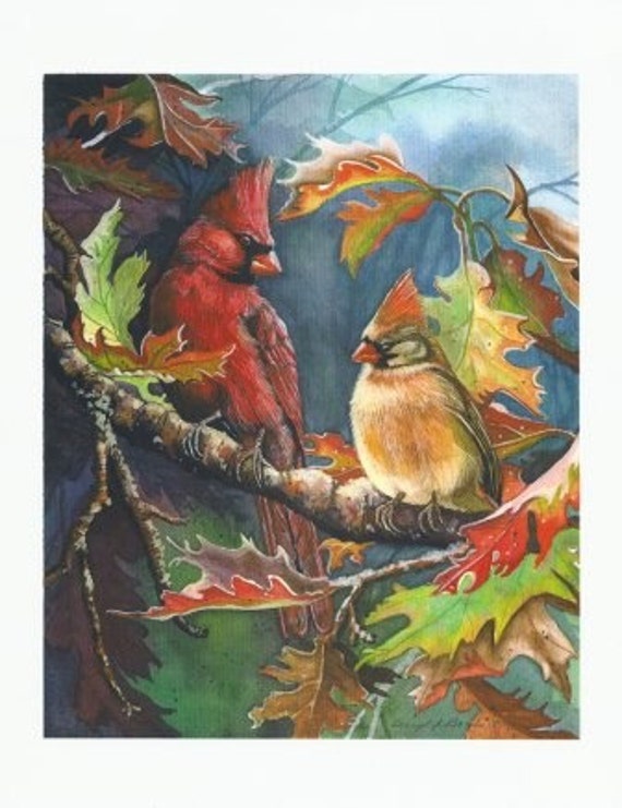 Cardinals Sharing the Fall
