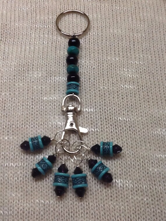 Beaded Stitch Markers and Lanyard