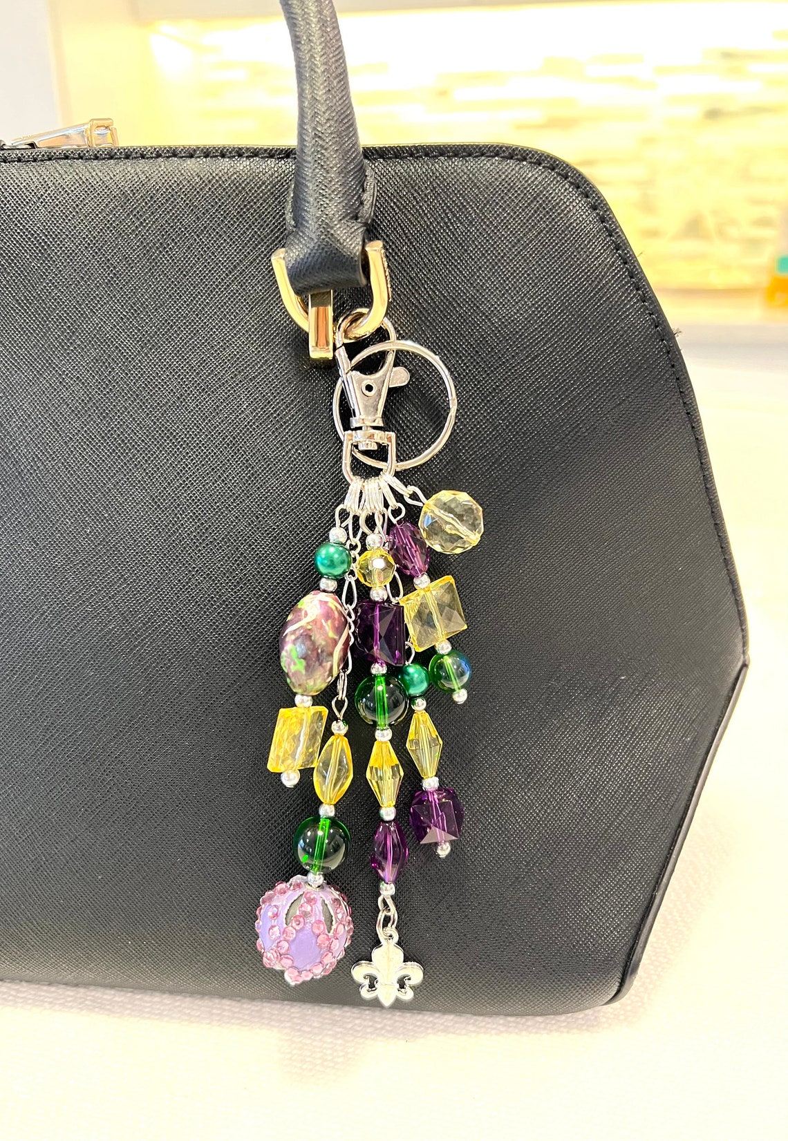 Mardi Gras Purse Charm - Etsy