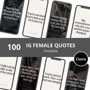 100 Instagram Female Quote Templates | Download | instagram quotes | instagram posts