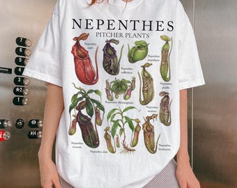 Retro Nepenthes Pitcher Plant Shirt Comfort Colors, Carnivorous