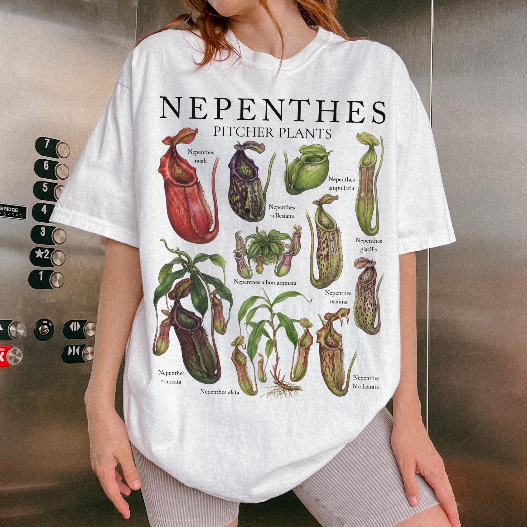 Retro Nepenthes Pitcher Plant Shirt Comfort Colors, Carnivorous