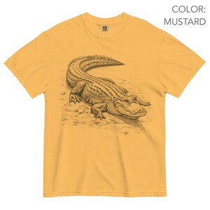 Vintage Alligator Shirt Comfort Colors®, Crocodile Doodle Shirt, Wildlife Reptile Graphic Tee, Animal Shirt, Nature Shirt, Animal Lover Gift image 8