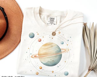 Solar System Shirt Comfort Colors®, Planets Tee, Space Shirt, Astronomy Teacher Gift, Mystical Galaxy Celestial Shirt, Cosmic Universe Shirt
