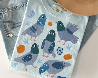 Pigeon Shirt Comfort Colors®, Funny Bird Shirt, Pigeon Lover Shirt, Funny Animal Shirt, Bird Lovers Gift, Urban Birdwatcher Tee, Pigeon Gift