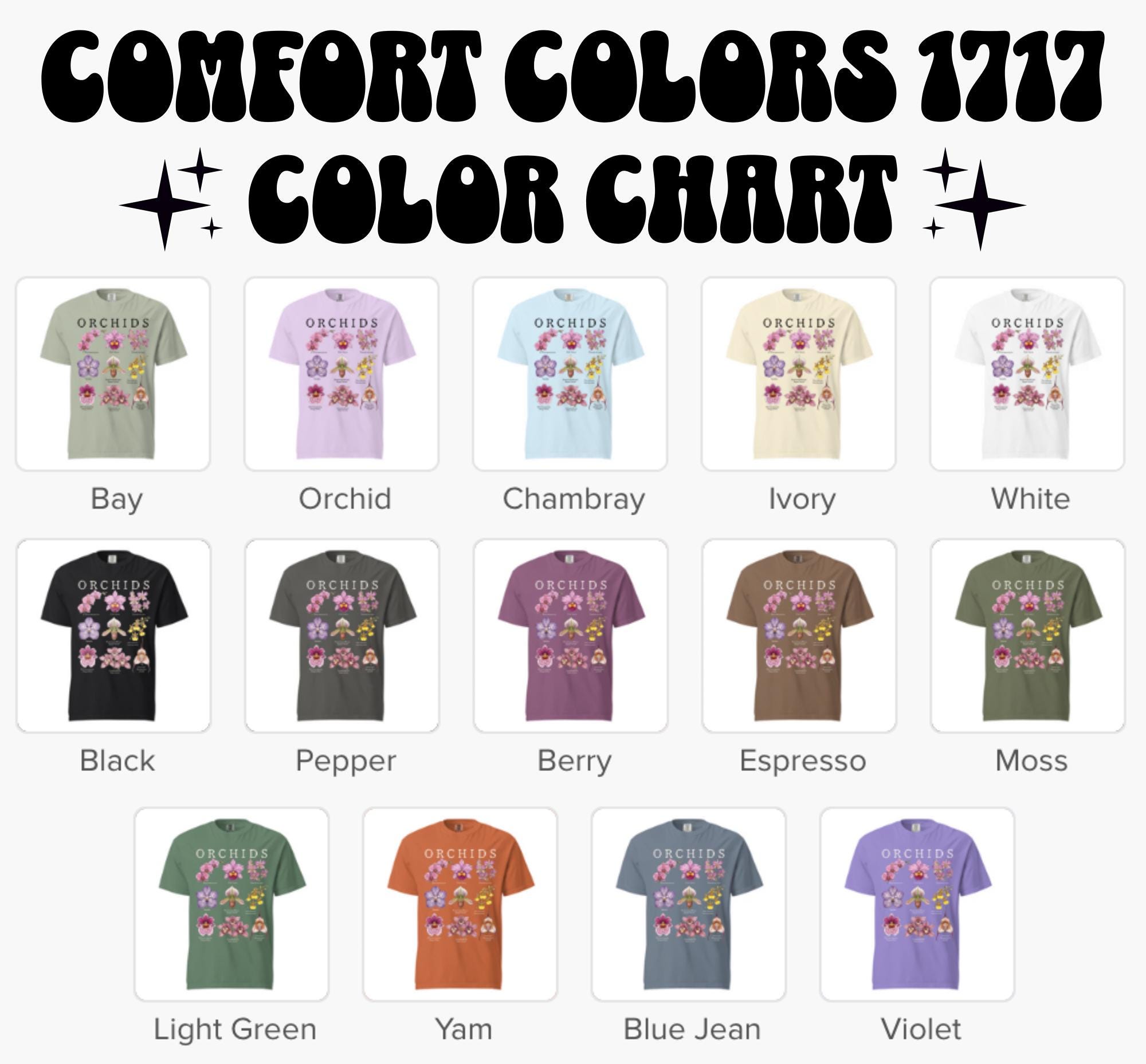 Vintage Orchid Shirt Comfort Colors®, Botanical Orchid Flower