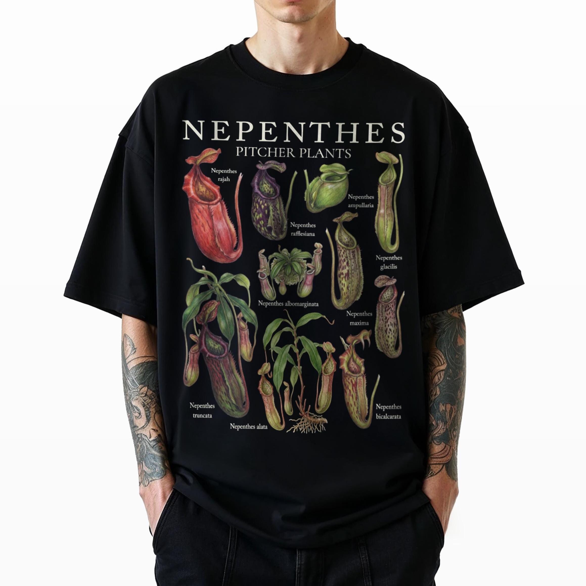 Retro Nepenthes Pitcher Plant Shirt Comfort Colors, Carnivorous