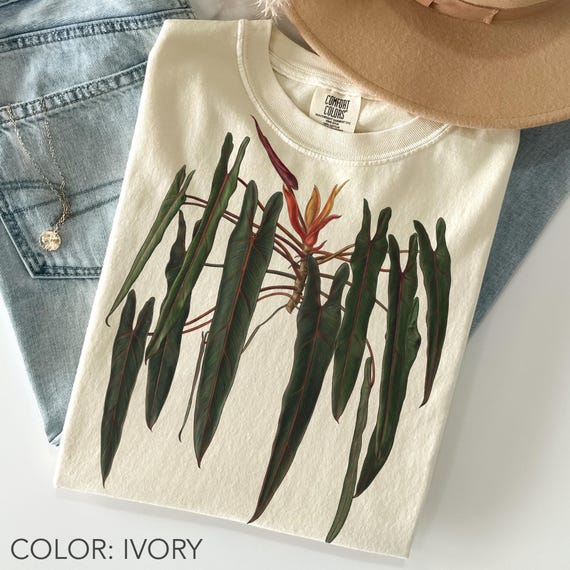 Philodendron Spiritus-Sancti Shirt Comfort Colors, Rare Philodendron Plant Shirt, Botanical Houseplant Shirt, Garden Shirt, Plant Lover Gift