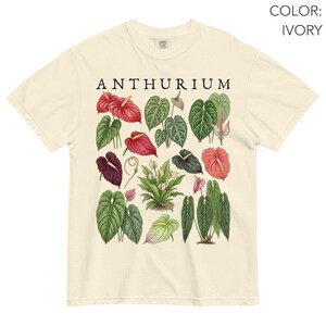 Anthurium Shirt Comfort Colors®, Vintage Botanical Shirt, Tropical Houseplant Tee, Anthurium Flower Shirt, Aroid Plant Tee, Plant Lover Gift image 9