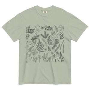 Fall Botanical Forest Shirt Comfort Colors®, Woodland Fern & Mushroom Tee, Nature Forestcore Tee, Cottagecore Shirt, Autumn Plant Lover Gift image 8