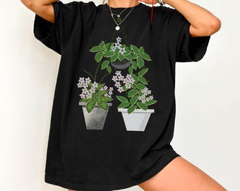 Hoya Pflanzen Shirt Comfort Colors®, Botanisches Shirt, Zimmerpflanze Shirt, Pflanzenliebhaber Geschenk, Zimmerpflanzen Shirt, Gartenarbeit Shirt, Hoya Liebhaber Geschenk