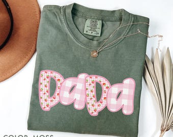 Chemise papa fraise Comfort Colors®, chemise papa fraises, t-shirt familial assorti pour le premier anniversaire de petits fruits, chemise d'anniversaire aux fraises, cadeau papa