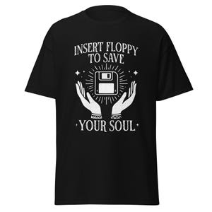 Vintage Floppy Disk Shirt – Retro Tech Nostalgia Tee – Geeky Computer Humor – 90s IT Shirt – Programmer Gift