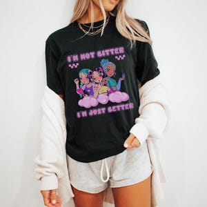 Funny Situationship uniseks T-shirt – I'm Not Bitter I'm Just Better Design, Gildan 5000, post Breakup Humor, DTG-gedrukt cadeau