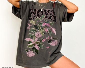 Hoya Krimson Queen Shirt Comfort Colors®, Retro Variegated Hoya Plant Shirt, Gothic Botanical Houseplant Tee, Garden Shirt, Plant Lover Gift