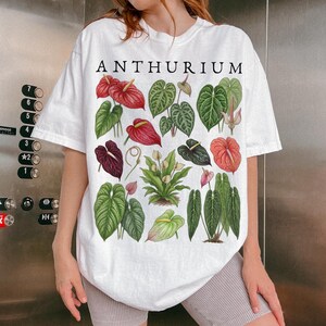 Anthurium Shirt Comfort Colors®, Vintage Botanical Shirt, Tropical Houseplant Tee, Anthurium Flower Shirt, Aroid Plant Tee, Plant Lover Gift image 7