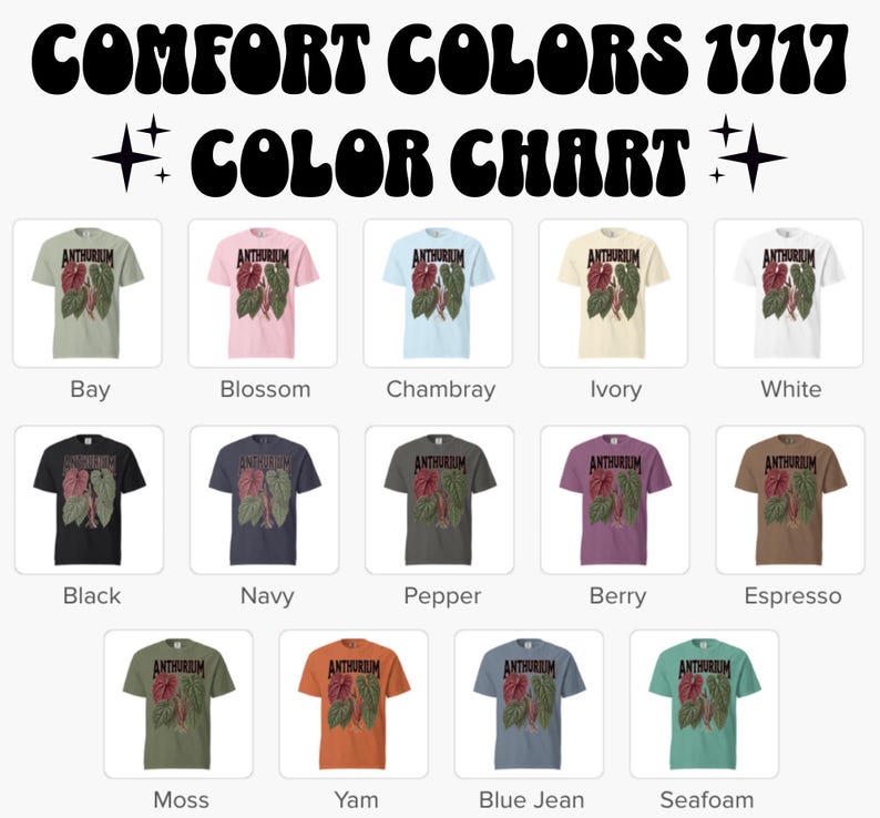 Anthurium Luxurians Shirt Comfort Colors, Vintage Botanical Anthurium Shirt, Rare Houseplant Shirt, Aroid Plant Tee, Indoor Plant Lover Gift image 8
