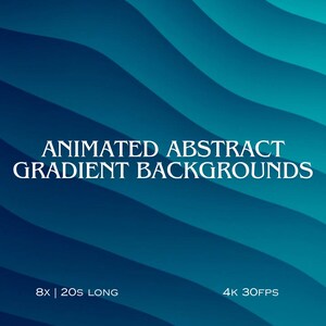 Animated abstract gradient backgrounds, Trendy motion backdrops, Digital video backgrounds Instant download