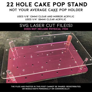 22 Hole Cake Pop Stand SVG Laser Cut File, Cake Pop Stand SVG, Glowforge Cut File, Cake Pop Stand