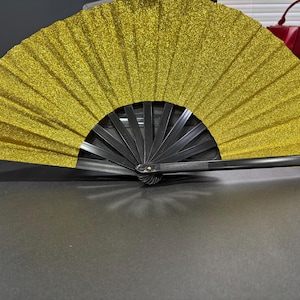 Gold Glitter Clack Fan