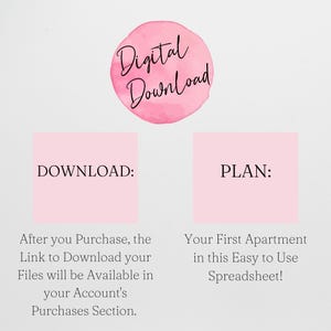 First Apartment Checklist Template Excel Spreadsheet, Our First Apartment Planner Google Sheets, Furniture Inventory, College Apartment List image 7