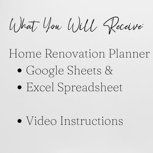 Foglio di calcolo Excel per la pianificazione della ristrutturazione della casa, miglioramento della casa, pianificazione del budget per la ristrutturazione della casa, pianificazione del progetto di interior design con Fogli Google immagine 5