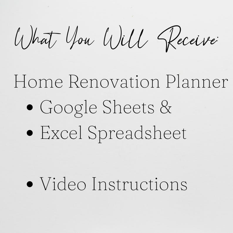 Foglio di calcolo Excel per la pianificazione della ristrutturazione della casa, miglioramento della casa, pianificazione del budget per la ristrutturazione della casa, pianificazione del progetto di interior design con Fogli Google immagine 5