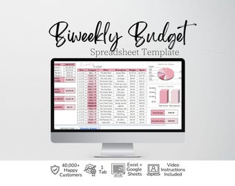 Biweekly Budget Spreadsheet Template, Budget by Paycheck Budget Tracker Excel, Personal Budget Spread Sheet, Budgeting Tool Google Sheets