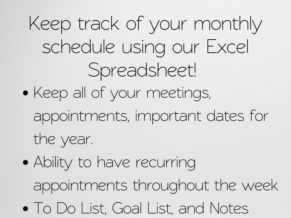 Calendar excel template calendar editable calendar 2023 etsy