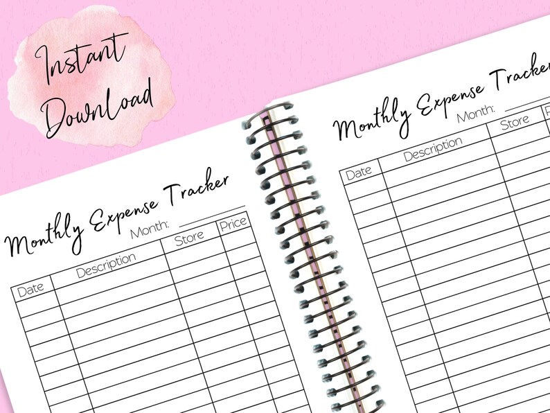 Monthly Expense Tracker Printable Monthly Expense Sheet - Etsy