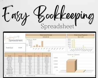 Bookkeeping Spreadsheet Excel, Bookkeeping Expense Tracker, Bookkeeping Spreadsheet Small Business, Book Keeping Excel Book Keeping Template