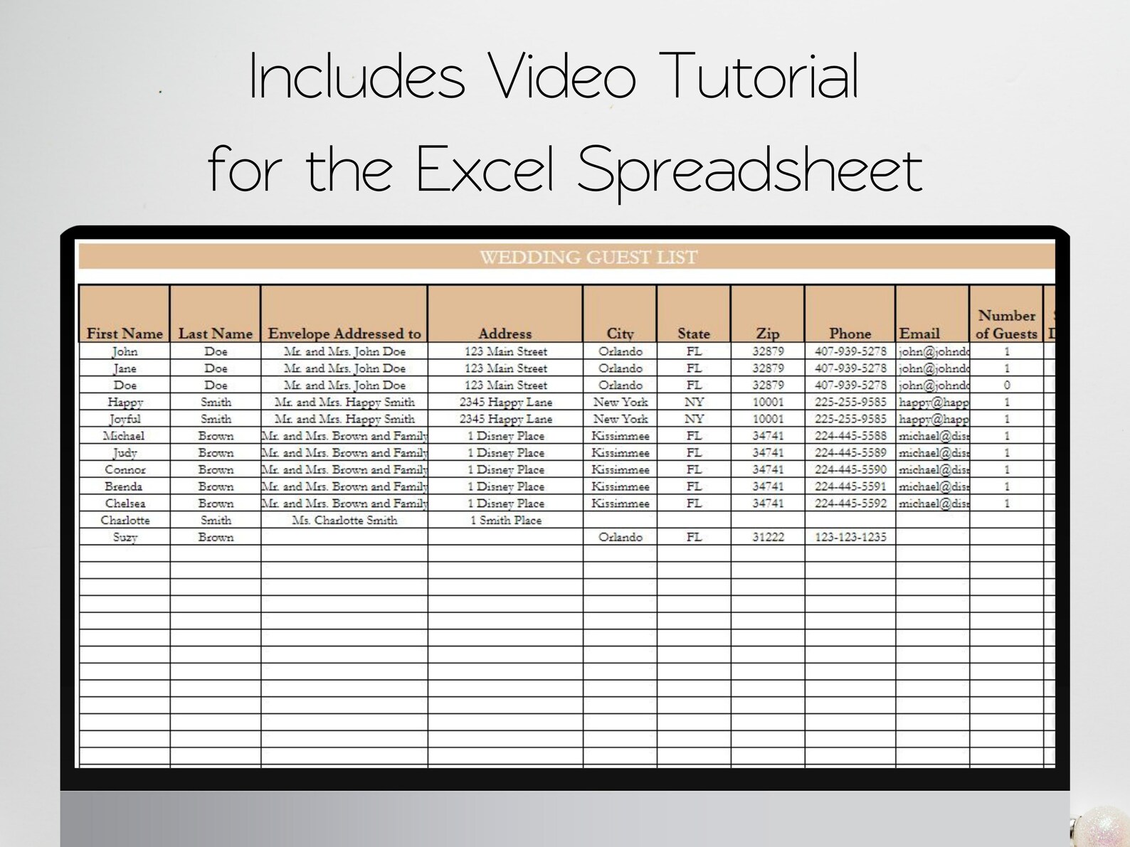 Excel Wedding Planner Google Sheets Wedding Planner Template - Etsy