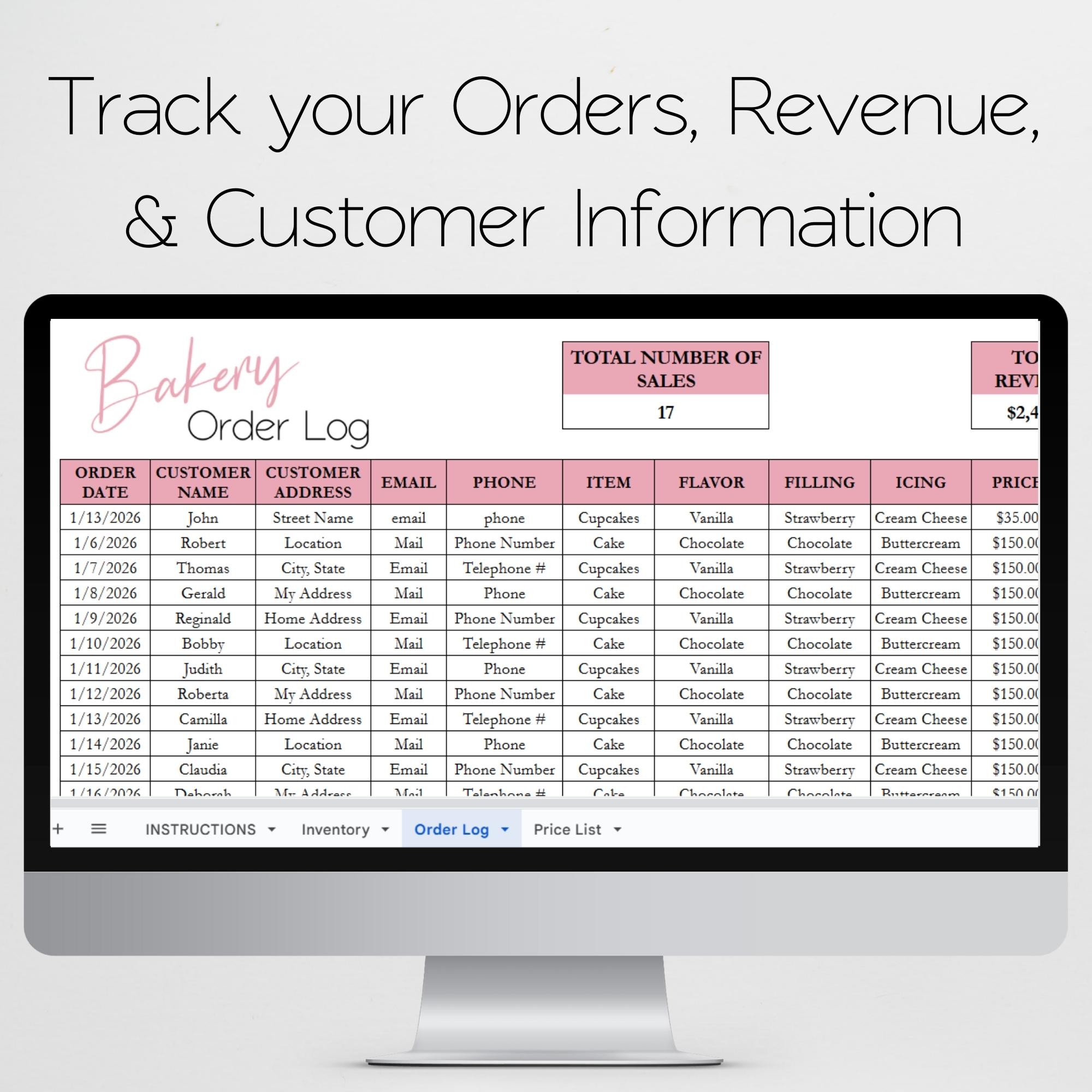Bakery Inventory Tracker Business Template, Bakery Inventory Tracker ...