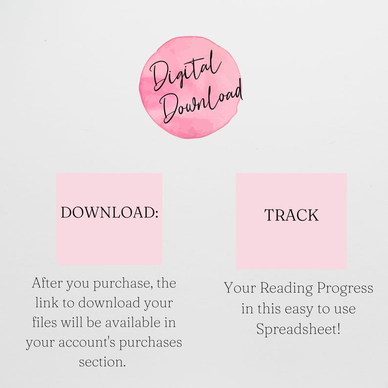 May include: Digital Download graphic with pink watercolor accents. The image includes the text "DOWNLOAD:" and "TRACK" with instructions on how to access the digital files after purchase. The text is in a clean, easy-to-read font.