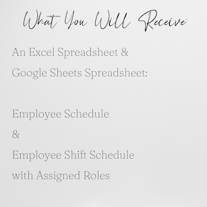 Mitarbeiter Stundenplan Template Google Sheets, Wochenplaner, Schichtplan, Arbeitsplaner Planer Personaleinsatzplaner Scheduling Template Excel Bild 5