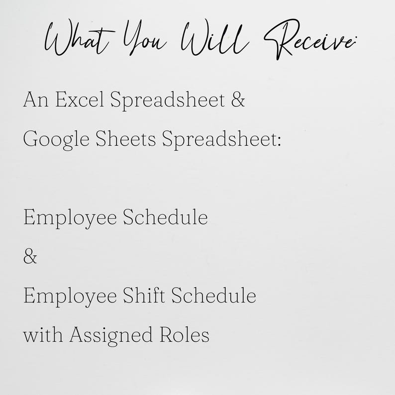 Mitarbeiter Stundenplan Template Google Sheets, Wochenplaner, Schichtplan, Arbeitsplaner Planer Personaleinsatzplaner Scheduling Template Excel Bild 5