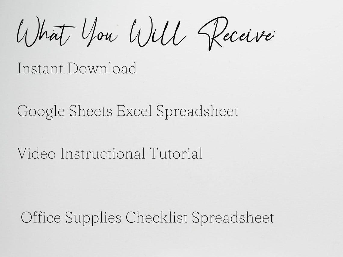 Office Supplies Checklist Business Office Supplies Checklist Etsy