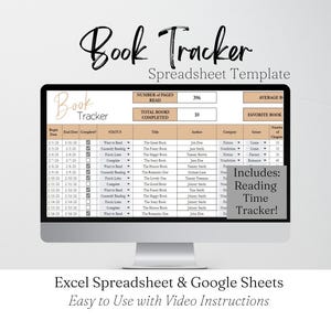 Book Tracker Excel, Book Tracker Log, Book Tracking Checklist, Buchleselog, Buch Tracker, bearbeitbares Buchjournal, Buchlog Google Sheets