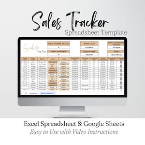 Sales Tracker Google Sheet, Sales Tracker Excel, Sales Goal Tracker, Sales Dashboard, Sales Tracker Template, Sales Tracking Google Sheets
