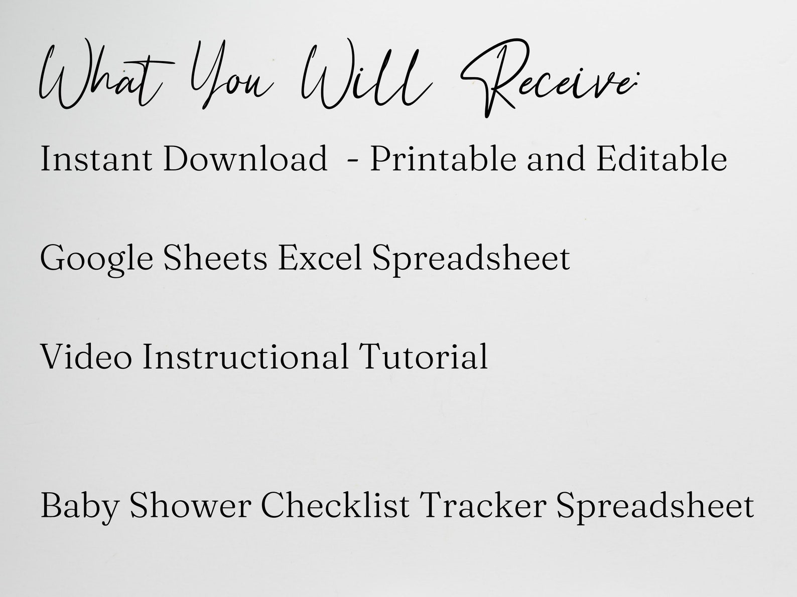 Baby Shower Checklist Google Sheets Baby Registry Checklist Etsy
