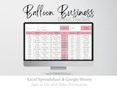 Balloon Business Event Planner Google Sheets, Balloon Artist Business Templates Excel, Party Rentals, Event Organizer