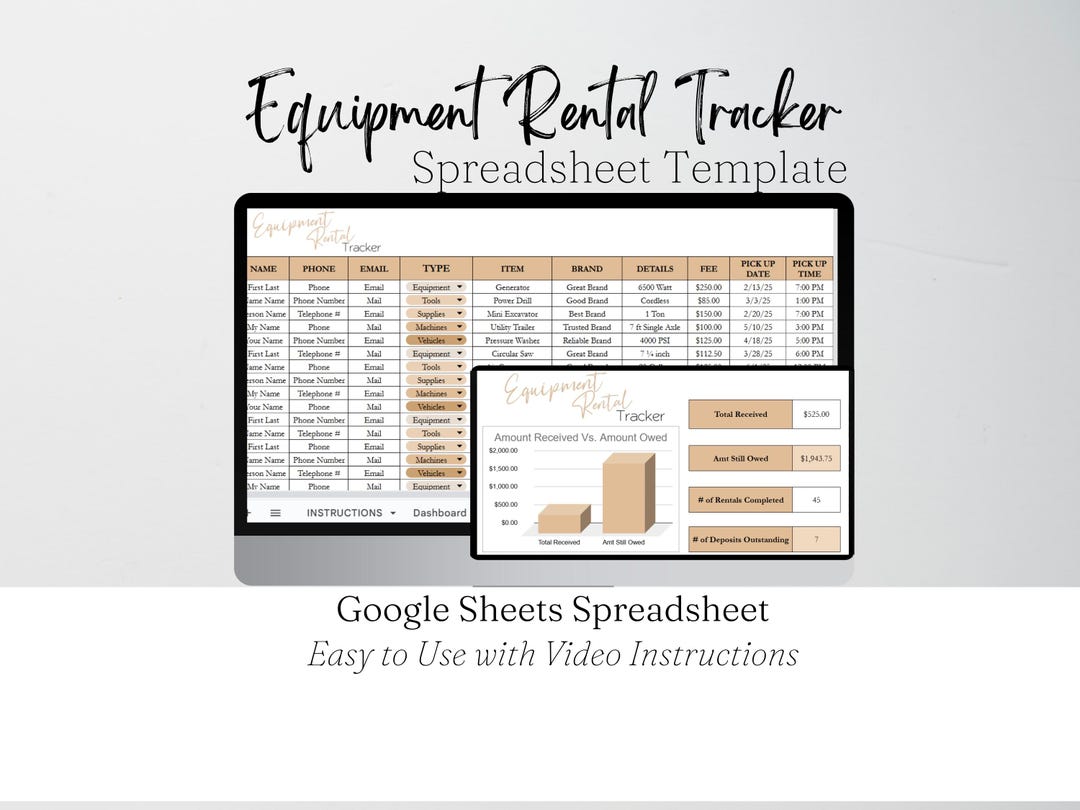 Equipment Rental Tracker, Heavy Equipment Tracker, Tool Rental ...