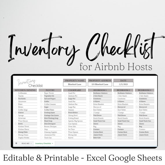 Furniture Checklist Template