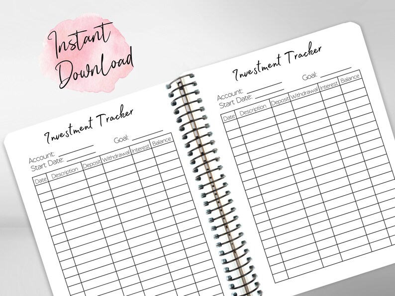 Investment Tracker, Investment Template, Investments Tracker, Investing