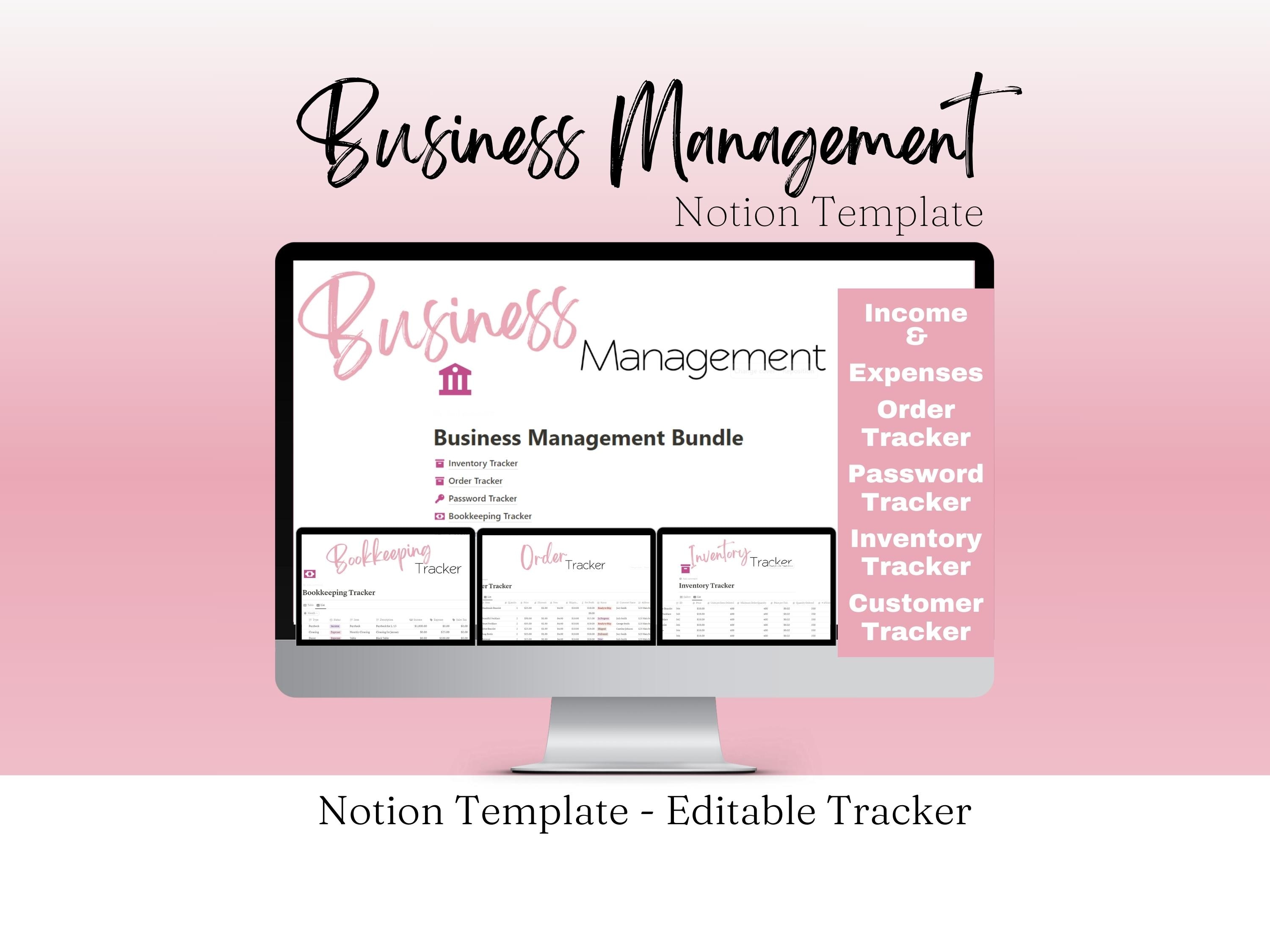 Notion Template Business Planner Bundle, Notion Business Template ...