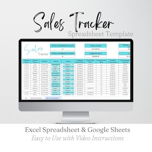 Sales Tracker Excel, Sales Goal Tracker, Sales Dashboard, Sales Tracker Google Sheet, Sales Tracker Template, Sales Tracking Google Sheets