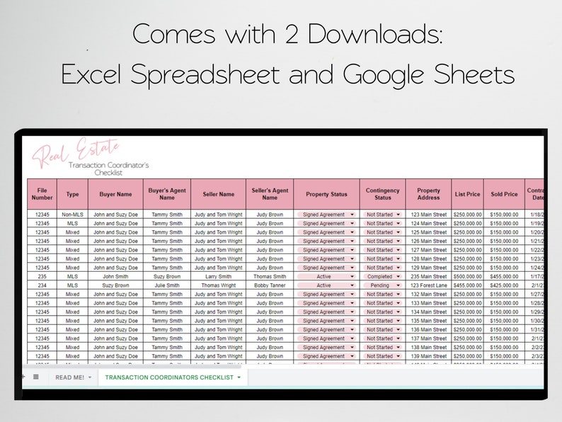 Real Estate Transaction Coordinator Checklist, Realtor Transaction Checklist, Transaction Coordinator Tracker, Coordinator Templates Log image 7